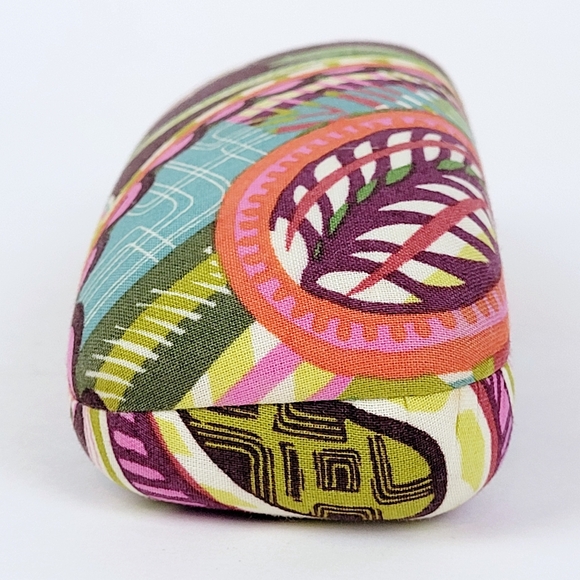 Vera Bradley Eyeglass Hard Case Padded~Floral Brown Blue Green Pink Orange~EMPTY - Picture 5 of 9